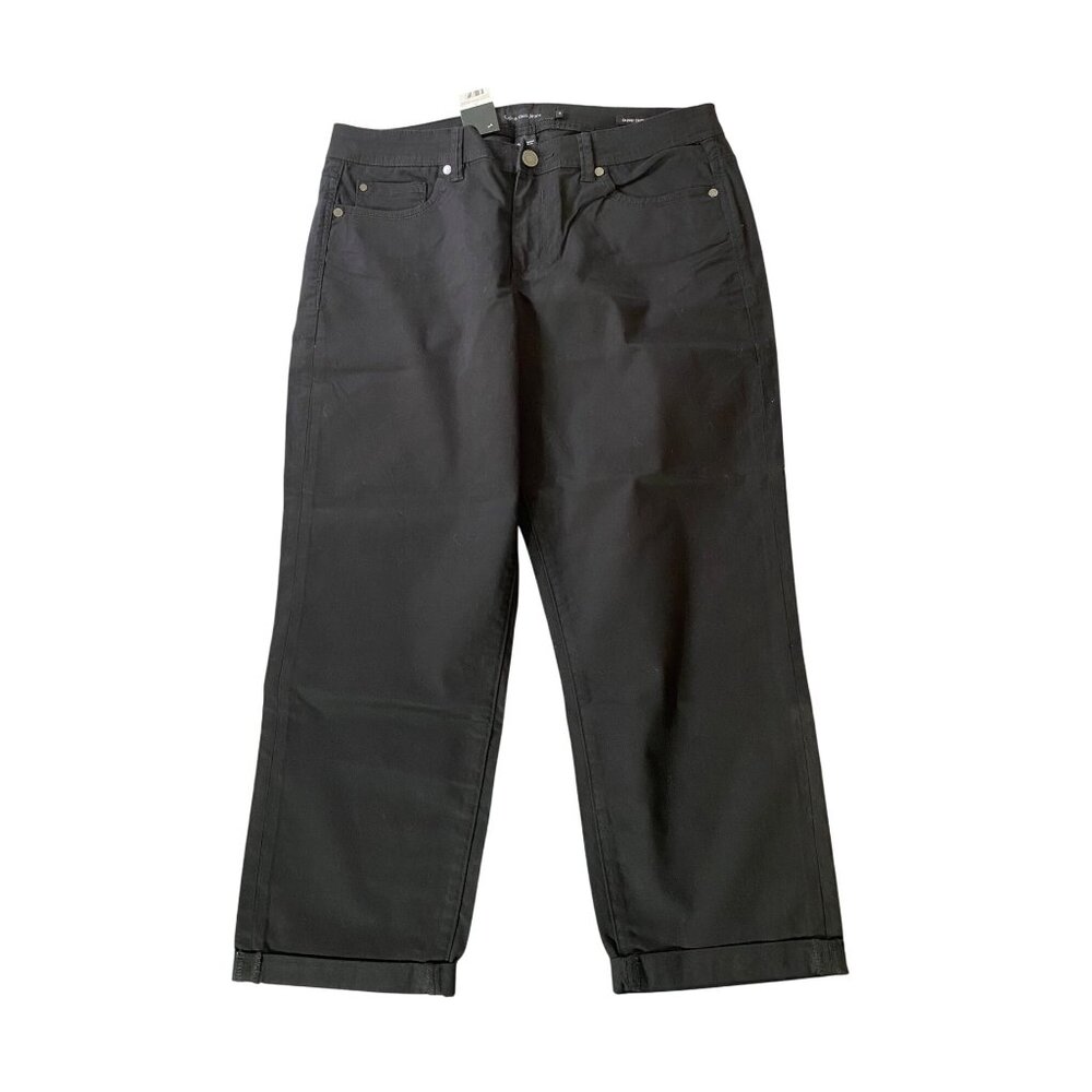 NWT Calvin Klein Jeans Black Skinny Crop Power Stretch Pants Size 14